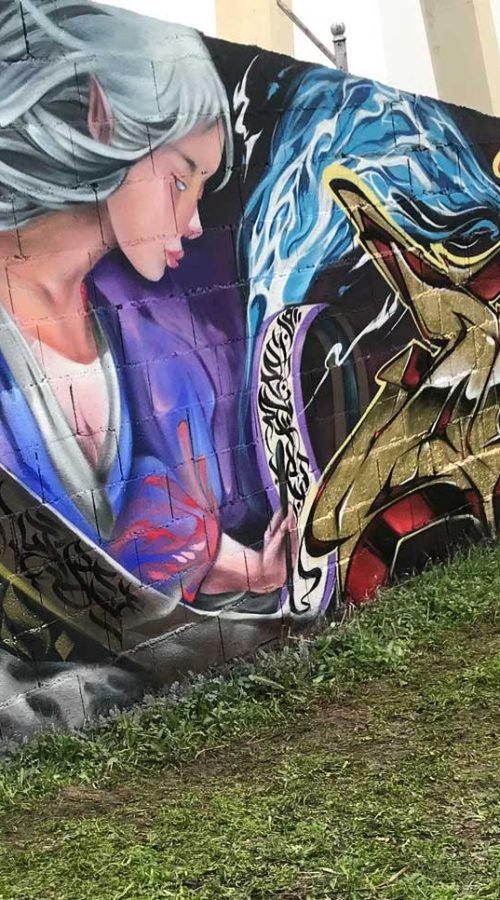 Mural Graffiti ninpo scroll