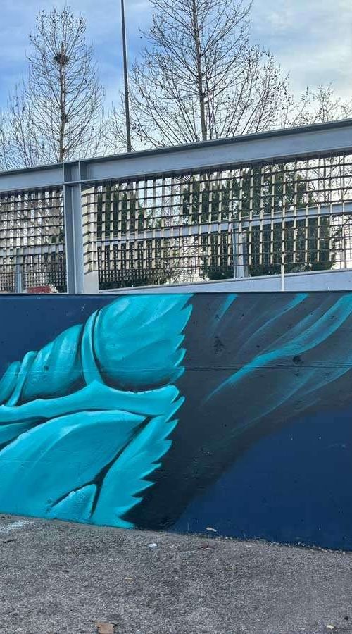 mural graffiti en parking