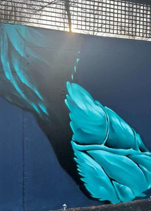 mural graffiti en parking