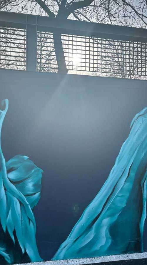 mural graffiti en parking