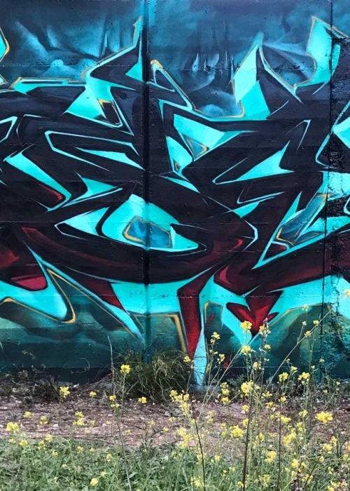 Mural realista de Lagertha y barco vikingo en tormenta