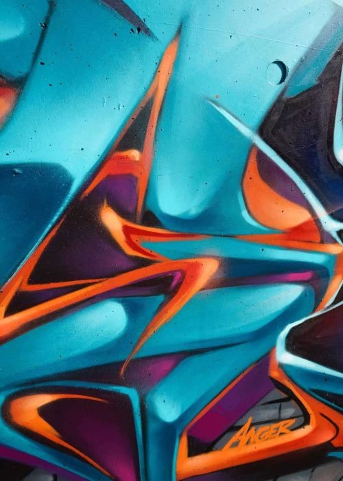 Graffiti urbano en Wiesbaden para inauguración de skatepark