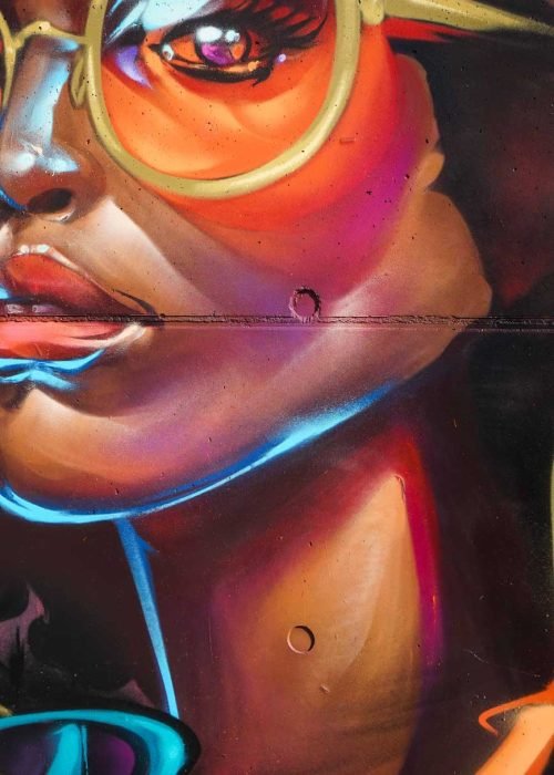 Graffiti urbano en Wiesbaden para inauguración de skatepark