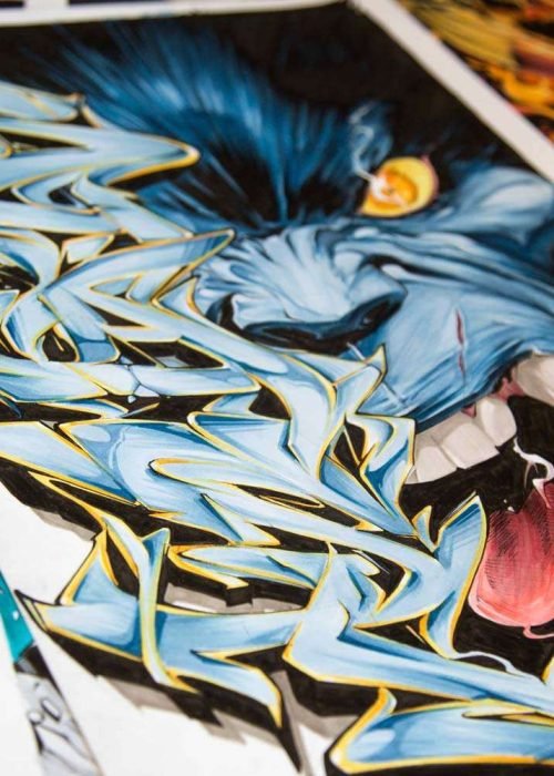 Ilustracion a color para comic de Bestia