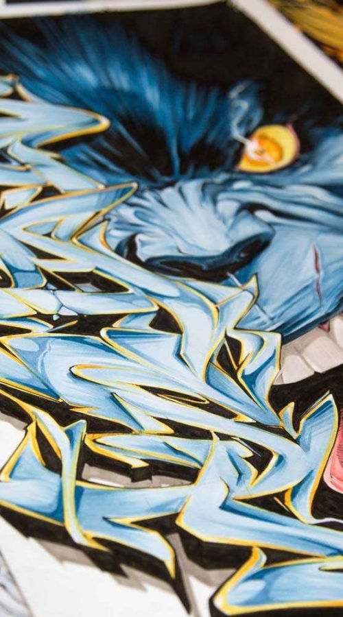 Ilustracion a color para comic de Bestia