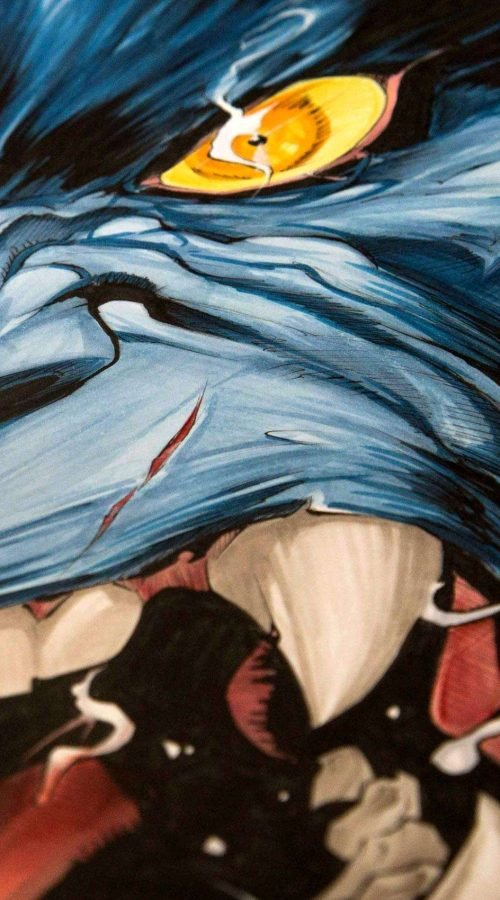 Ilustracion a color para comic de Bestia