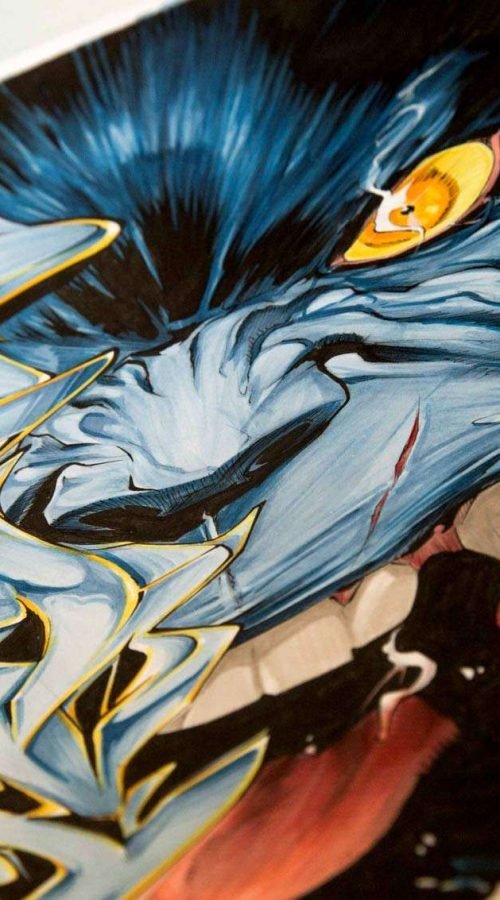 Ilustracion a color para comic de Bestia