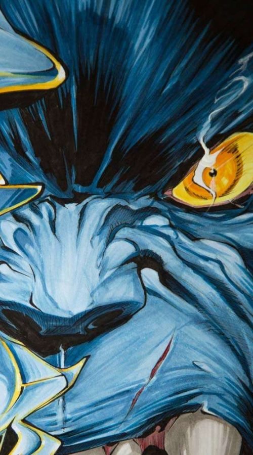 Ilustracion a color para comic de Bestia