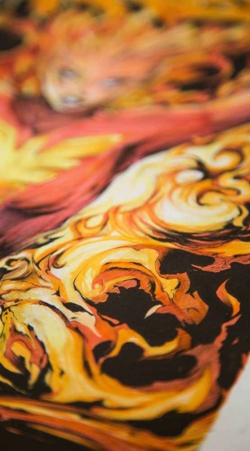 Ilustración personalizada cómic fenix xmen