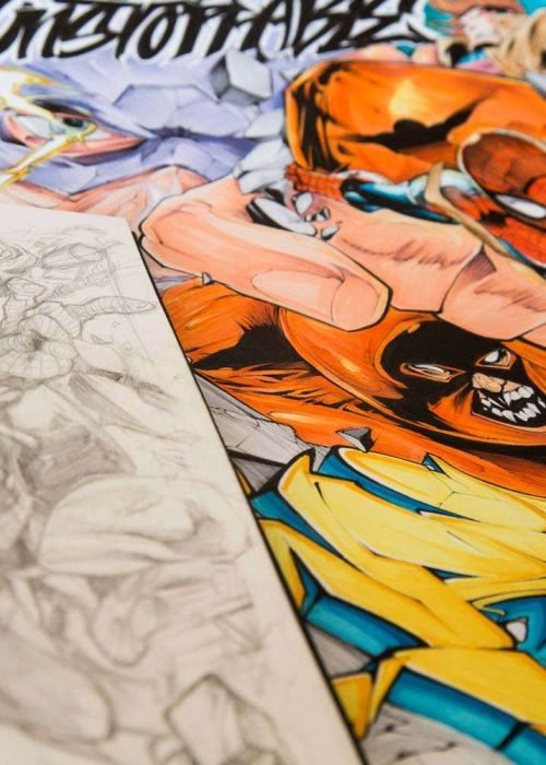 Ilustración personalizada cómic juggernaut xmen