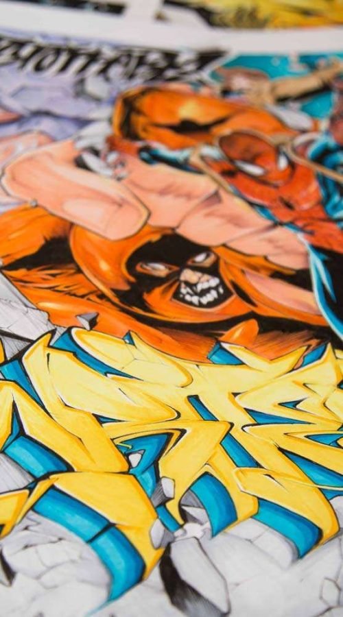 Ilustración personalizada cómic juggernaut xmen