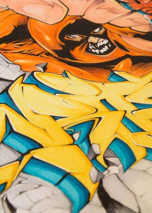 Ilustración personalizada cómic juggernaut xmen