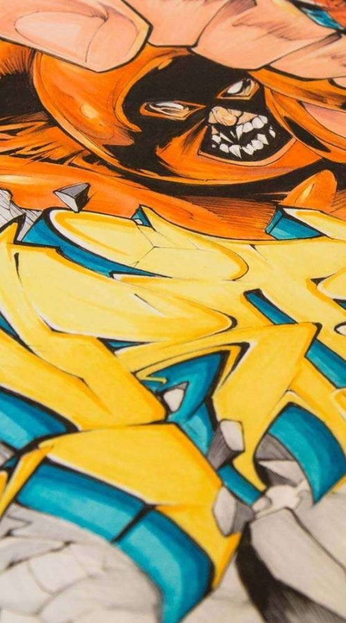 Ilustración personalizada cómic juggernaut xmen