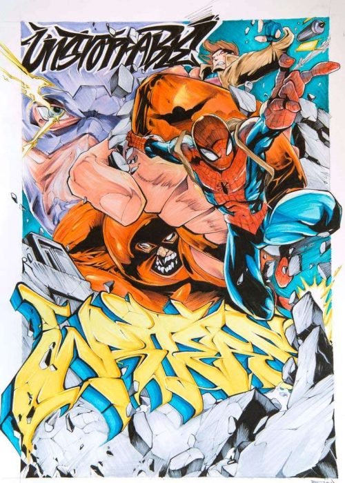 Ilustración personalizada cómic juggernaut xmen