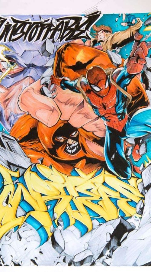 Ilustración personalizada cómic juggernaut xmen