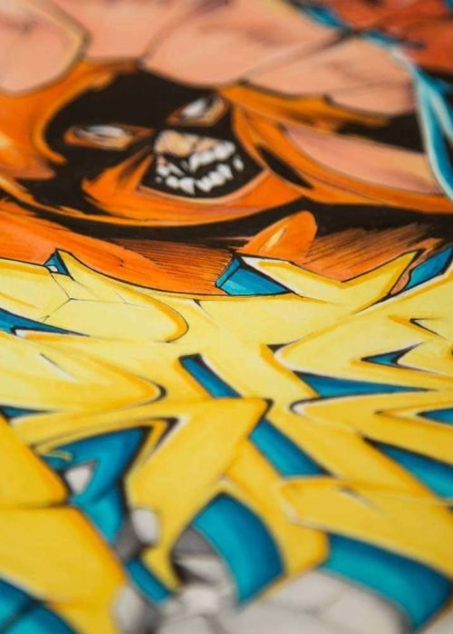 Ilustración personalizada cómic juggernaut xmen