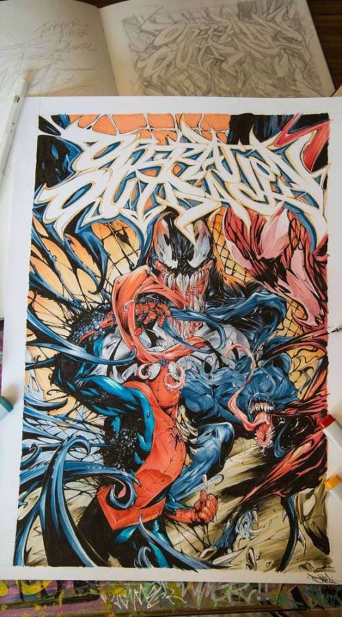 ilustracion venom comic