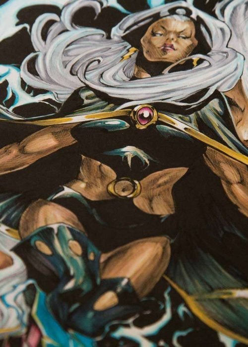 Ilustración personalizada cómic tormenta xmen