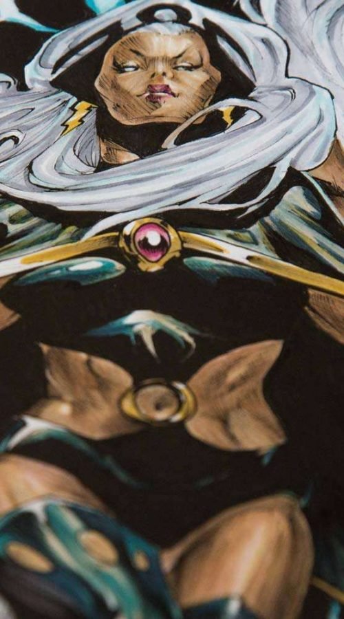 Ilustración personalizada cómic tormenta xmen