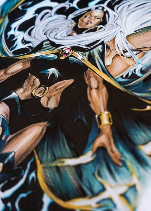 Ilustración personalizada cómic tormenta xmen