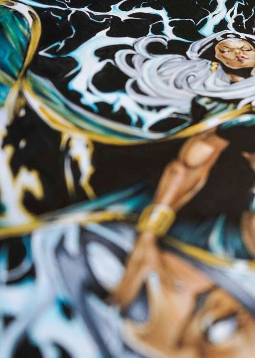 Ilustración personalizada cómic tormenta xmen