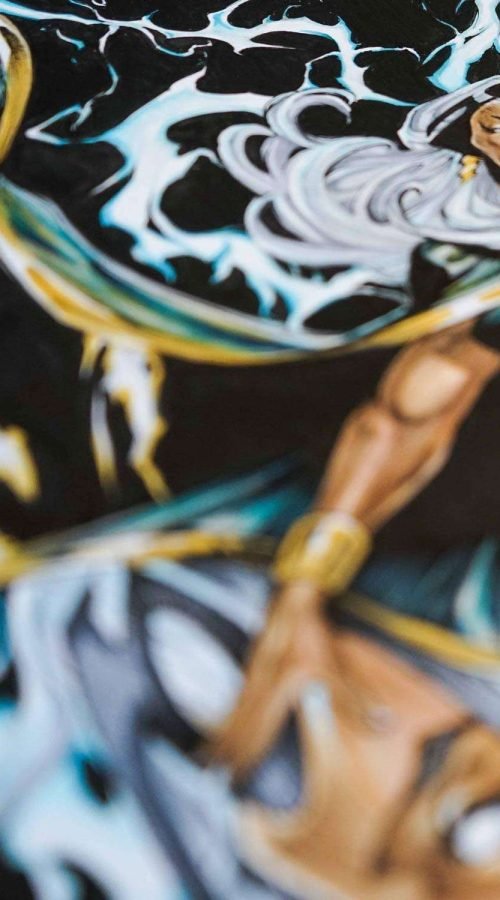 Ilustración personalizada cómic tormenta xmen