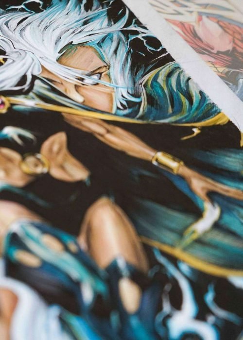 Ilustración personalizada cómic tormenta xmen