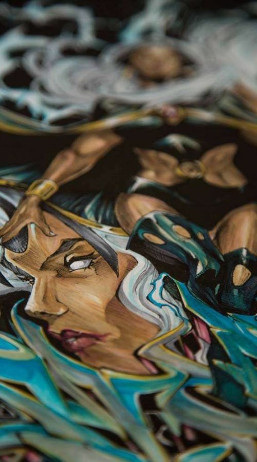 Ilustración personalizada cómic tormenta xmen