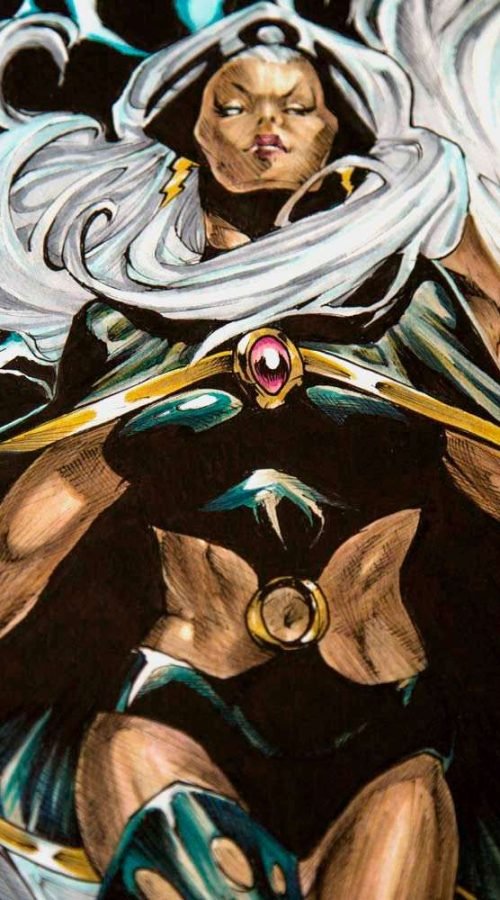 Ilustración personalizada cómic tormenta xmen