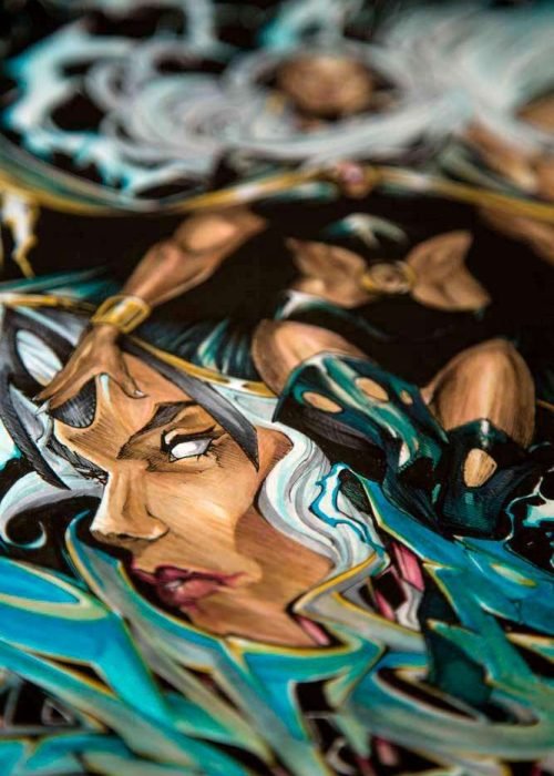 Ilustración personalizada cómic tormenta xmen