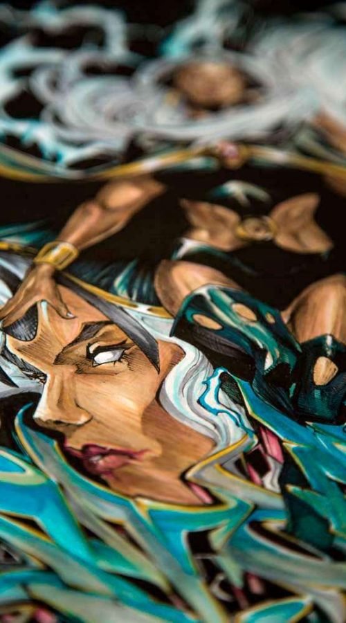 Ilustración personalizada cómic tormenta xmen