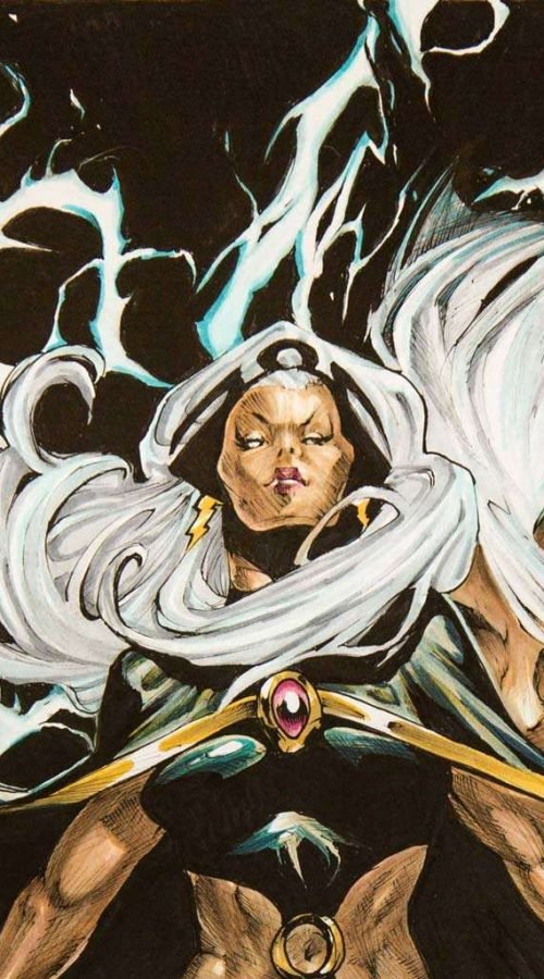 Ilustración personalizada cómic tormenta xmen