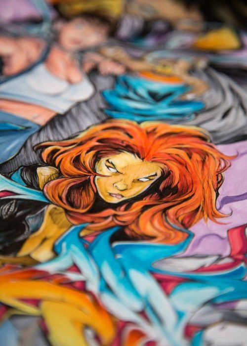 Ilustración graffiti a color hecha por encargo