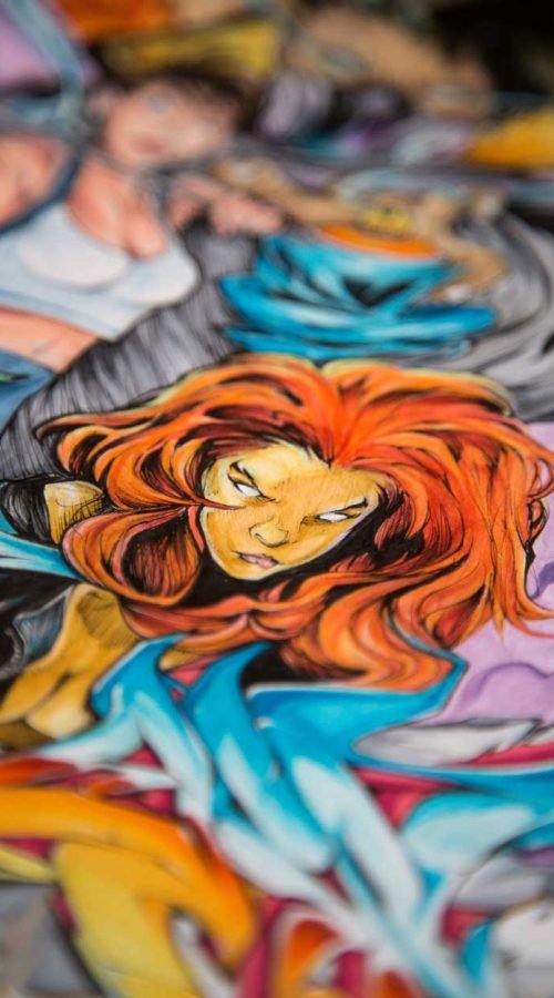 Ilustración graffiti a color hecha por encargo