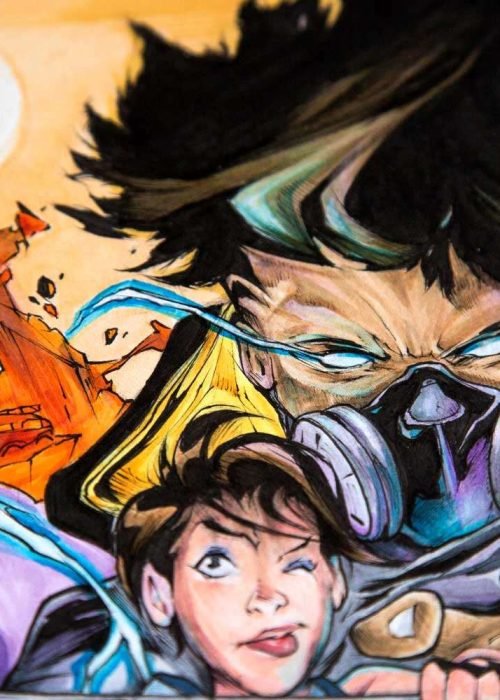 Ilustración graffiti a color hecha por encargo