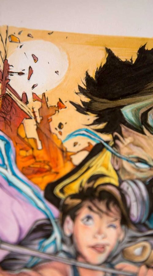 Ilustración graffiti a color hecha por encargo