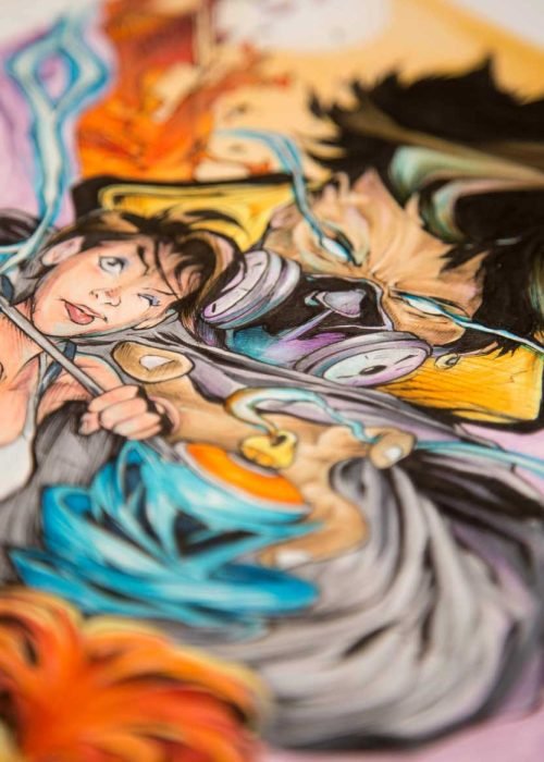 Ilustración graffiti a color hecha por encargo