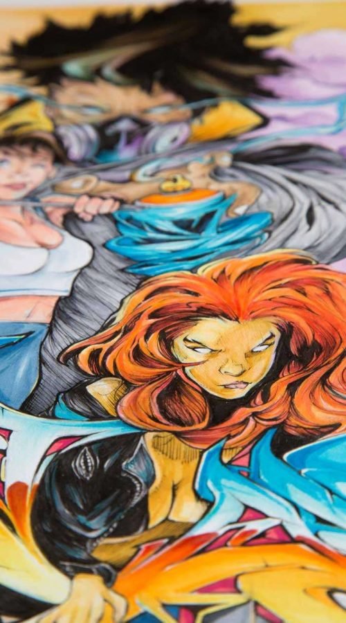 Ilustración graffiti a color hecha por encargo