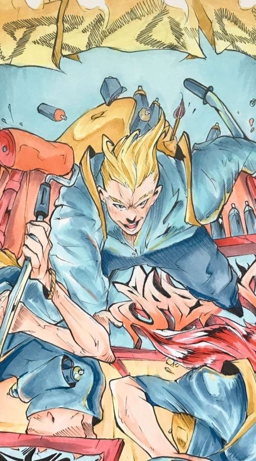 Ilustración graffiti a color con estilo artístico urbano