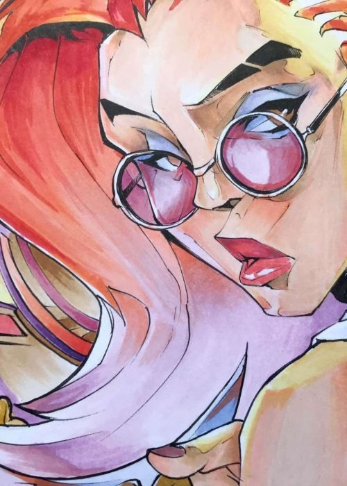 Ilustración estilo graffiti personalizada a color