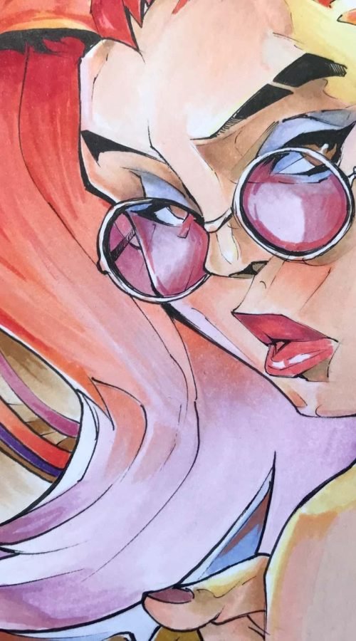 Ilustración estilo graffiti personalizada a color