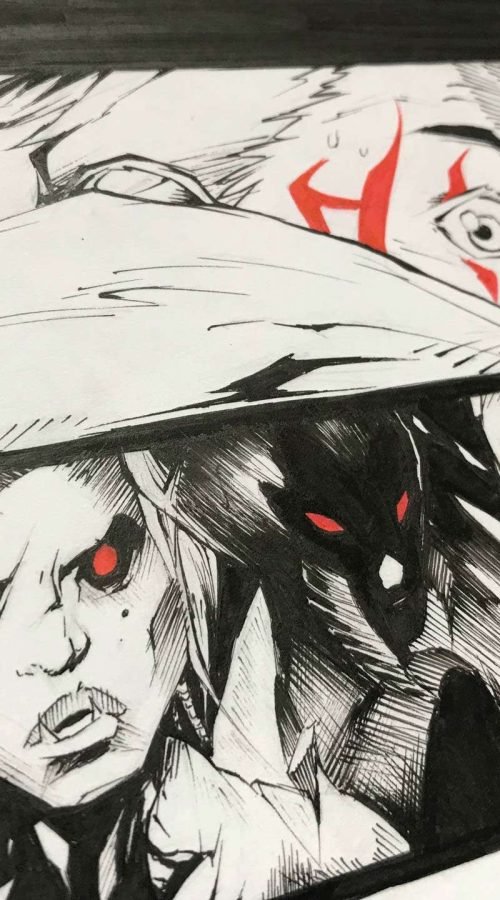 Ilustración fantástica a color hecha por encargo