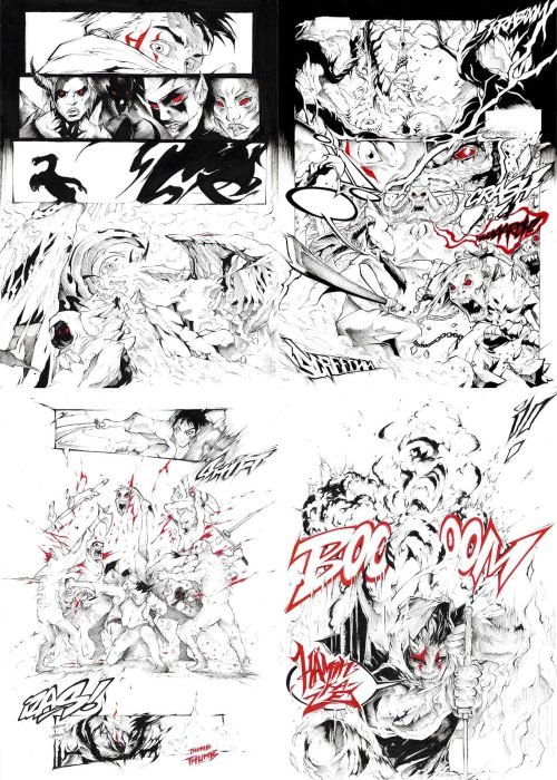 Ilustración fantástica a color hecha por encargo