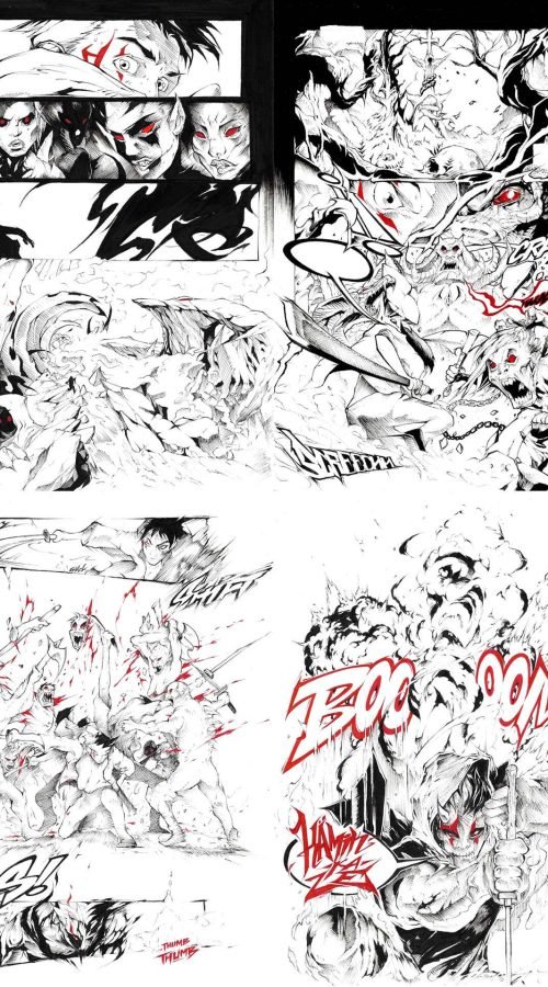 Ilustración fantástica a color hecha por encargo