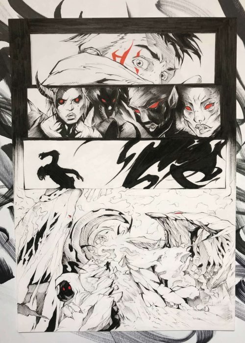 Ilustración fantástica a color hecha por encargo