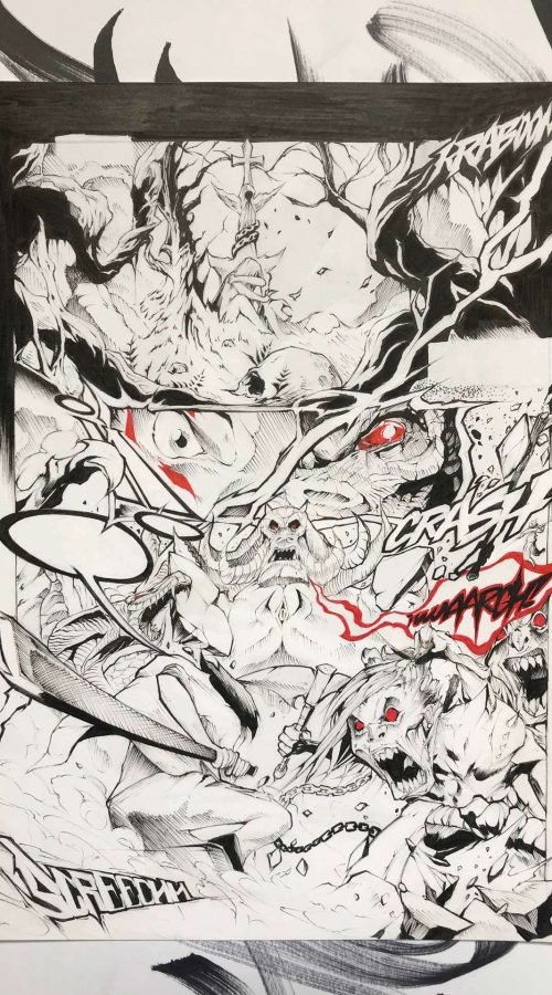 Ilustración fantástica a color hecha por encargo