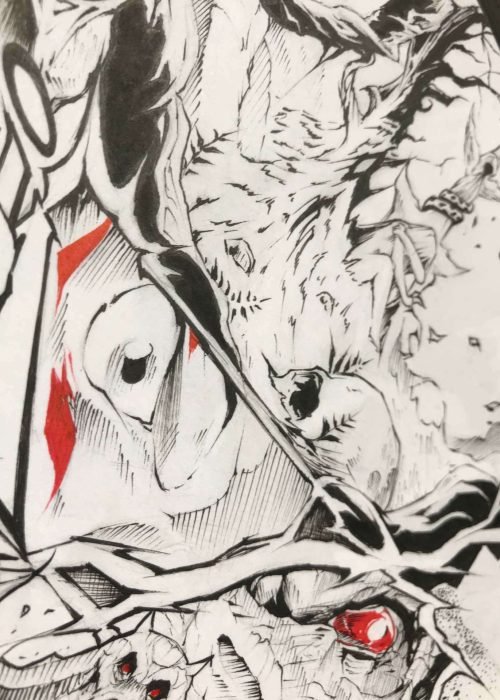 Ilustración fantástica a color hecha por encargo