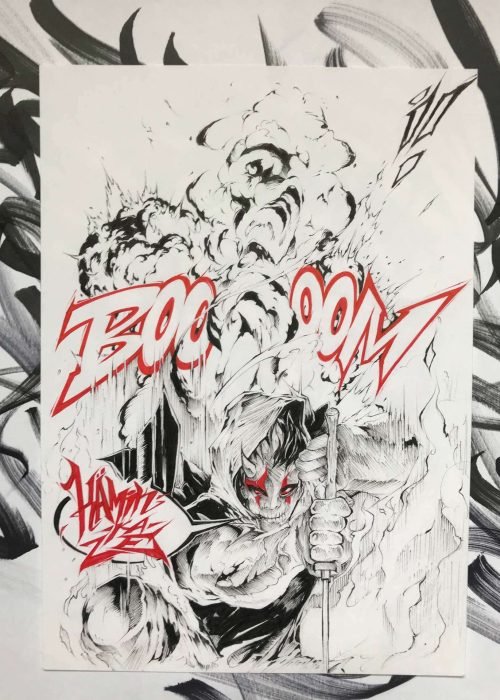 Ilustración fantástica a color hecha por encargo