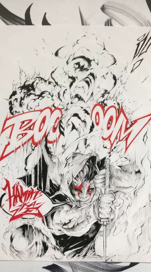 Ilustración fantástica a color hecha por encargo