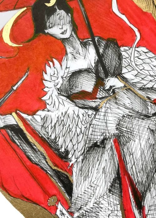 Ilustración de fantasía épica hecha por encargo